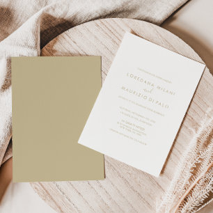 Faire-part de mariage Formel Or