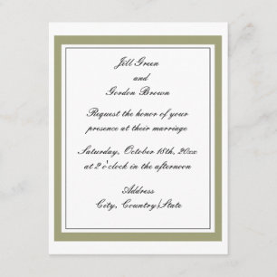 Faire-part de mariage frontière or