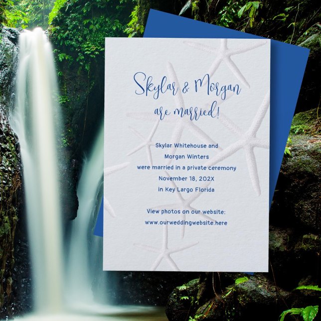 Faire-part de Mariage Fugitif Étoiles de Mer sur F (Créateur téléchargé)