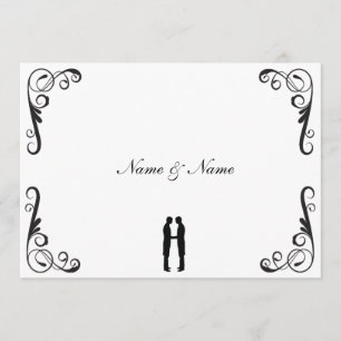 Faire-part de mariage gai - marié et marié