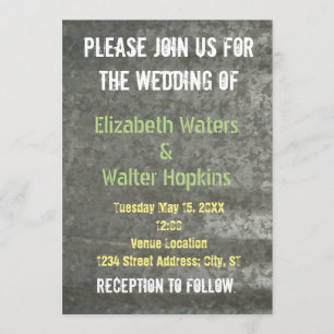 Faire-part de mariage galvanisé de tôle