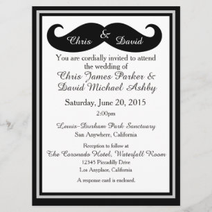 Faire-part de mariage gay de Mustache