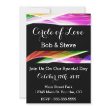 Faire-part de mariage Gay Rainbow Art