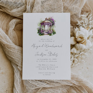 Faire-part de mariage Gazebo d'aquarelle florale p
