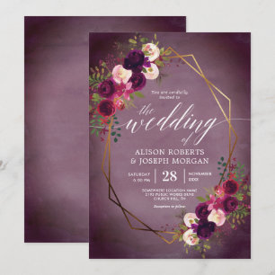 Faire-part de mariage géométrique bordée de Boho