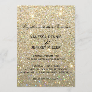 Faire-part de mariage - Gold Glit Fab & Two