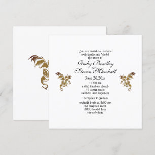 Faire-part de mariage Golden Dragon
