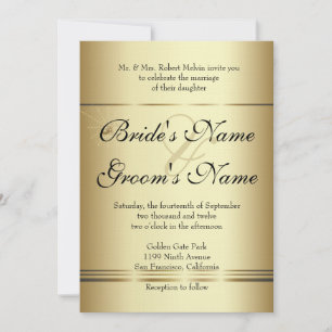 Faire-part de mariage Golden SPiders