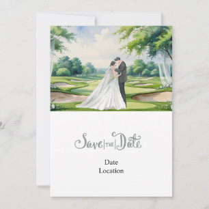 Faire-part de mariage Golf Save the Date thème gol