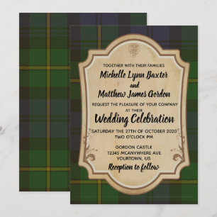 Faire-part de mariage Gordon Tartan