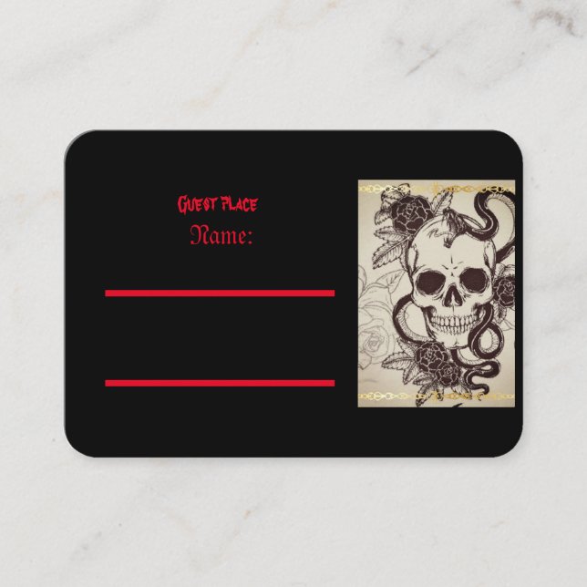 Faire-part de mariage gothique (Devant)