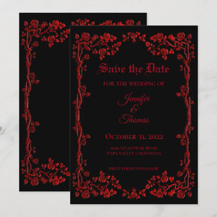 Faire-part de mariage gothique Halloween