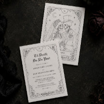 Faire-part de mariage gothique Halloween Till Deat