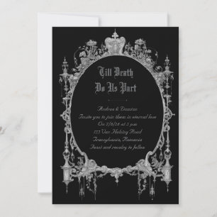 Faire-part de mariage gothique   Jusqu'à ce que la