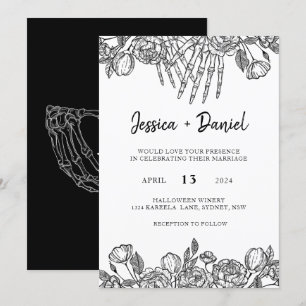 Faire-part de mariage gothique jusqu'à la mort