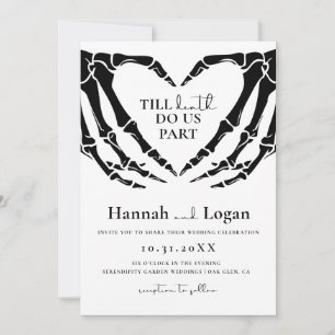 Faire-part de mariage gothique, Mariage d'Hallowee