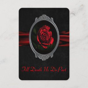 Faire-part de mariage gothique Rose