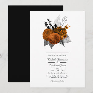 Faire-part de mariage gothique vintage
