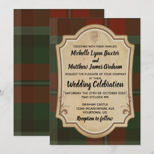 Faire-part de mariage Graham Tartan