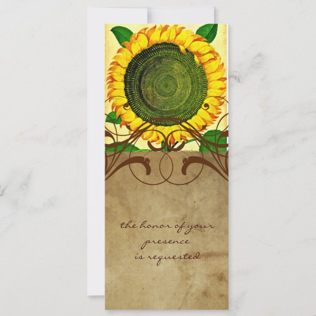 Faire-part de mariage grand de parchemin de (Devant)