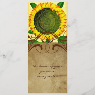 Faire-part de mariage grand de parchemin de