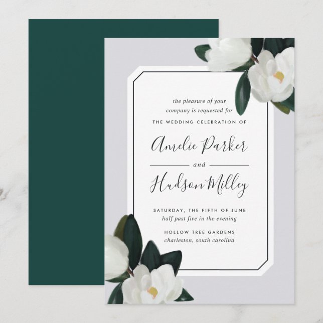 Faire-part de mariage Grandiflora (Devant / Derrière)