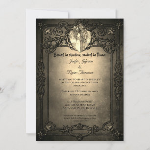 Faire-part de mariage Halloween gothique sombre