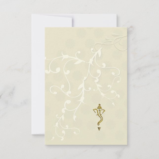 Faire-part de mariage hindoue indienne (Devant)