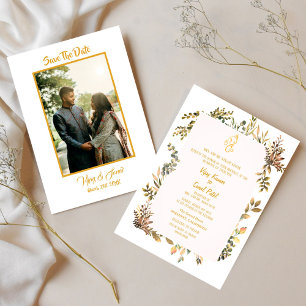 Faire-part de mariage hindoue indienne avec image