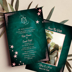 Faire-part de mariage hindoue indienne avec image 