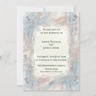 Faire-part de mariage Hiver Thistle Celtique