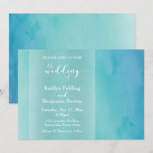 Faire-part de mariage horizontal à ombre dégradée