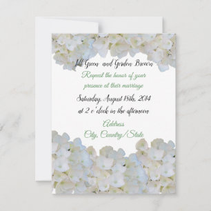Faire-part de mariage Hydrangea blanc