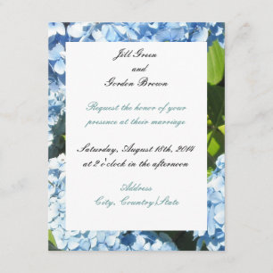 Faire-part de mariage Hydrangea Bleu