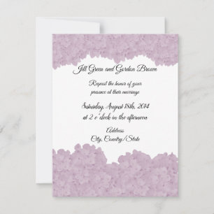 Faire-part de mariage Hydrangea rose poudré