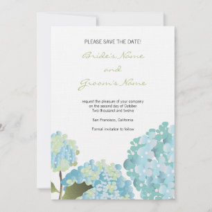 Faire-part de mariage Hydrangea Save the Date