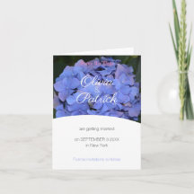 Faire-part de mariage Hydrangea Violet Pastel