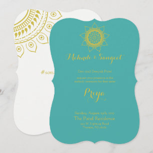Faire-part de mariage indien de Bollywood avec Om