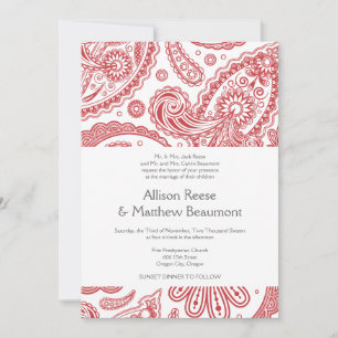 Faire-part de mariage indien de Paisley