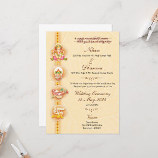Faire-part de mariage indienne numérique