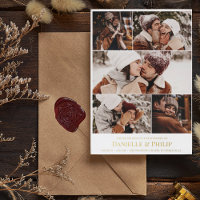 Faire-part de mariage informel Collage de photos