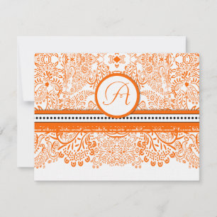 Faire-part de mariage Inséparables orange