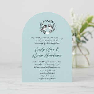 Faire-part de mariage Inséparables vintages