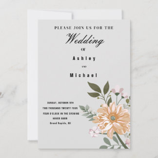 Faire-part de mariage inspirée de l'aquarelle