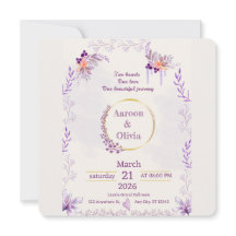 Faire-part de mariage intime et éditable pour jard