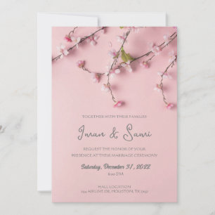 faire-part de mariage, invitation de printemps