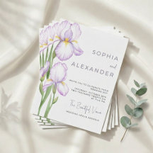 Faire-part de mariage "Iris délicats"