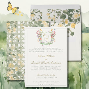 Faire-Part de Mariage Jardin de Fleurs Sauvages de