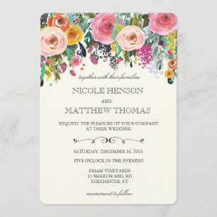 Faire-part de mariage Jardin Floral