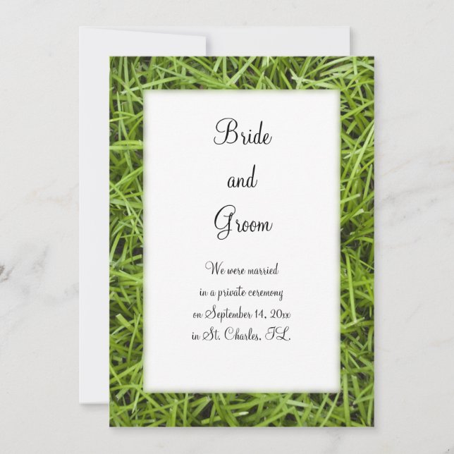 Faire-part de mariage Jardin vert (Devant)